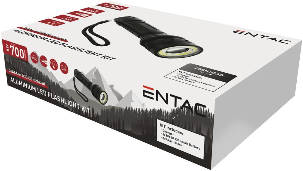 Entac Flashlight Zoom Alu 8W - Entac