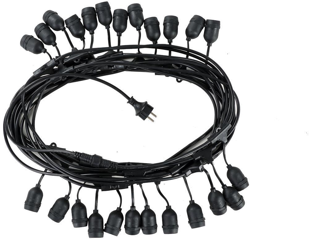 Avide Outdoor E27 String 15m 24 fittingen - Avide