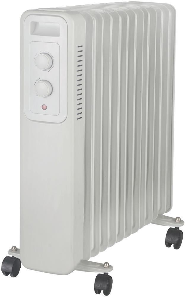 Entac Radiateur à bain d'huile 13 nervures 2500W Blanc - Entac