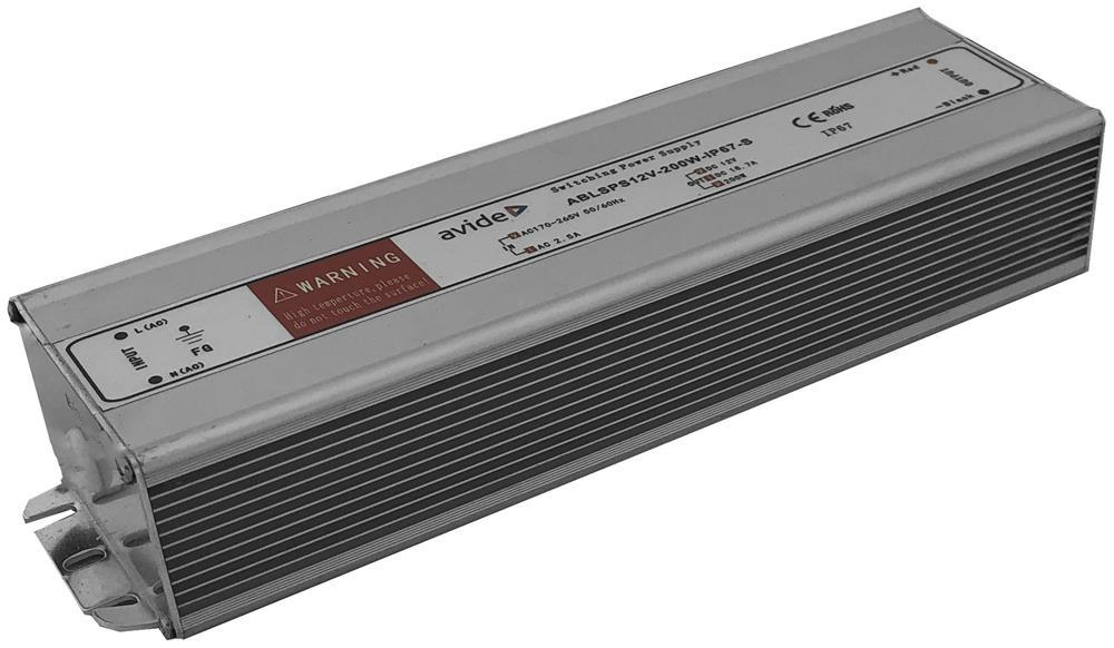 Avide LED Strip 12V 200W IP67 Slim Voeding - Avide