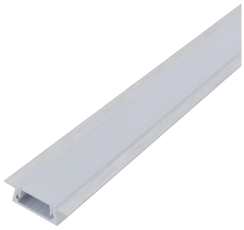 Avide Alu Profile U 15.2x7.8mm Inbouwbevestiging met melkachtige afdekking 1m - Avide