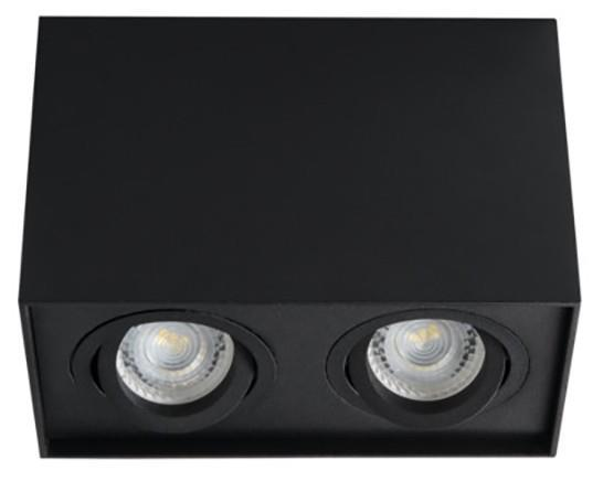 Avide GU10 Spot Light Square Black Orientable Double - Avide