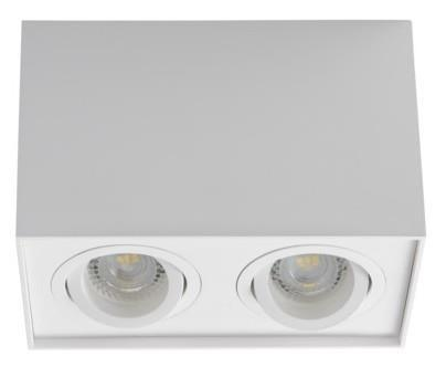 Avide GU10 Spot Light Square White Orientable Double - Avide