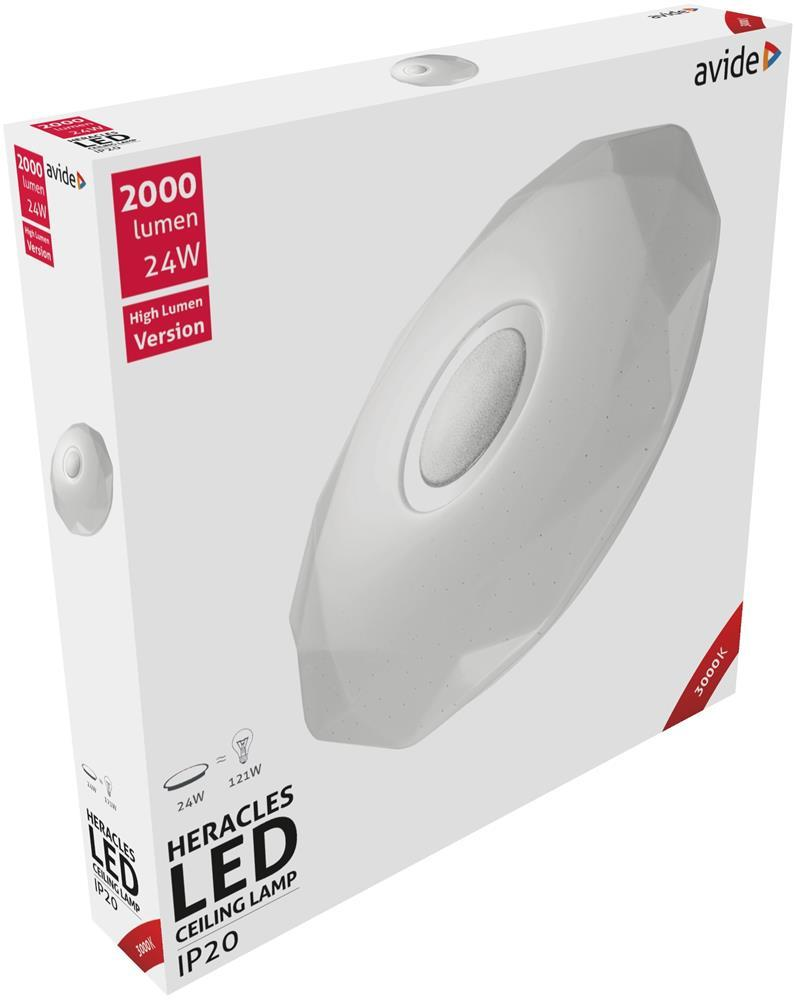 Avide LED Plafonnier Oyster Heracles 24W 395*66mm WW 3000K - Avide