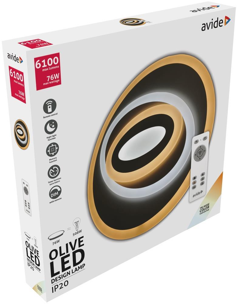 Avide Design Oyster Olive 76W(38+38) avec télécommande RF - Avide