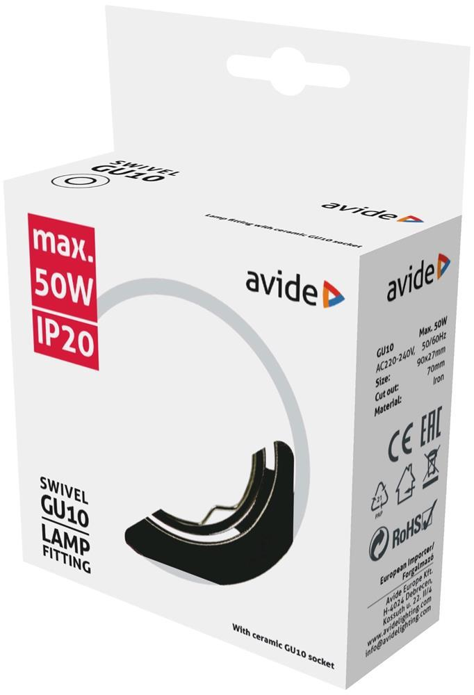 Avide GU10 Frame Round Swivel Anthracite - Avide