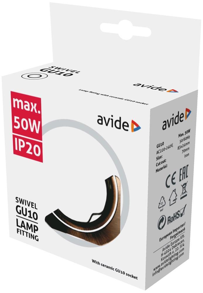Avide GU10 Frame Cone Swivel Copper - Avide