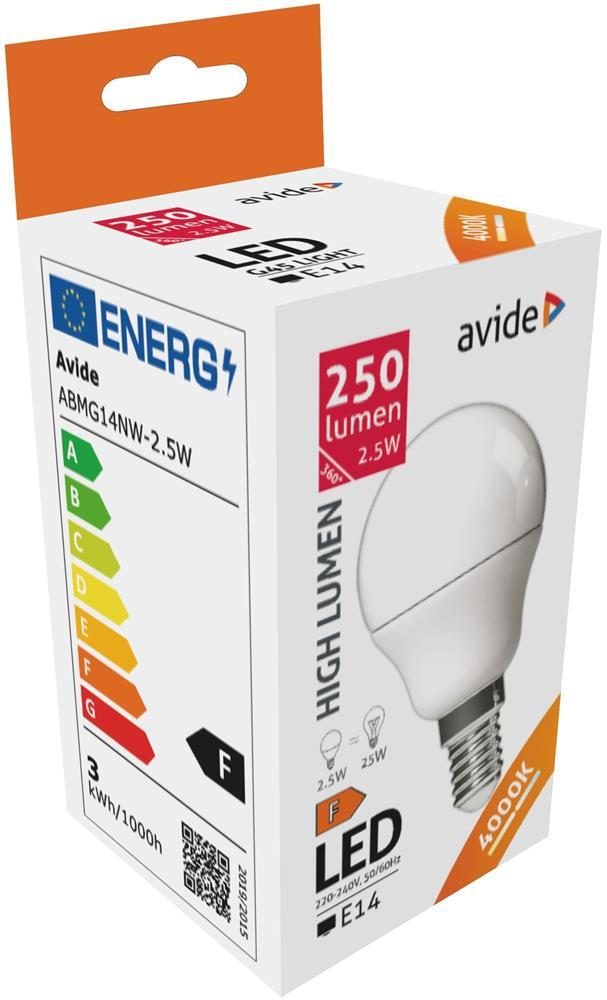 Avide LED Globe Mini G45 2.5W E14 NW 4000K - Avide