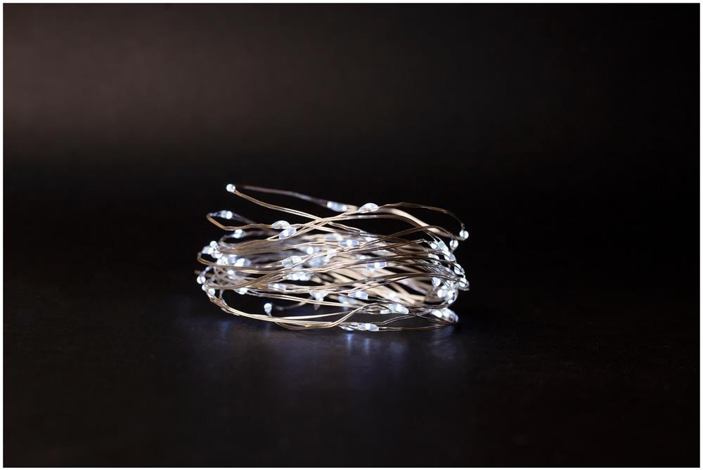 Entac Christmas Indoor Silver Wire 20 LED Light CW 1,1m (2AA excl.) - Entac