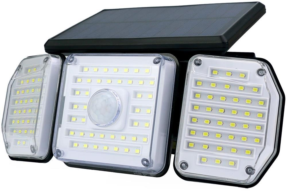 Entac Solar Plastic Applique murale 2W SMD 3 têtes avec PIR - Entac