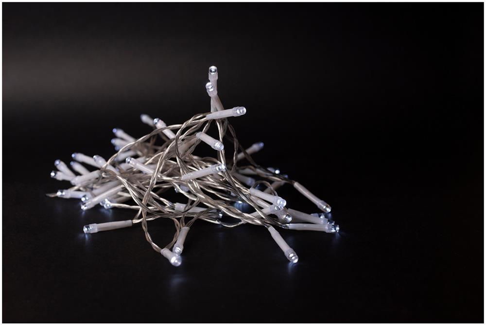 Entac Christmas Indoor 10 LED Light CW 1,3m (2AA exclusief) - Entac
