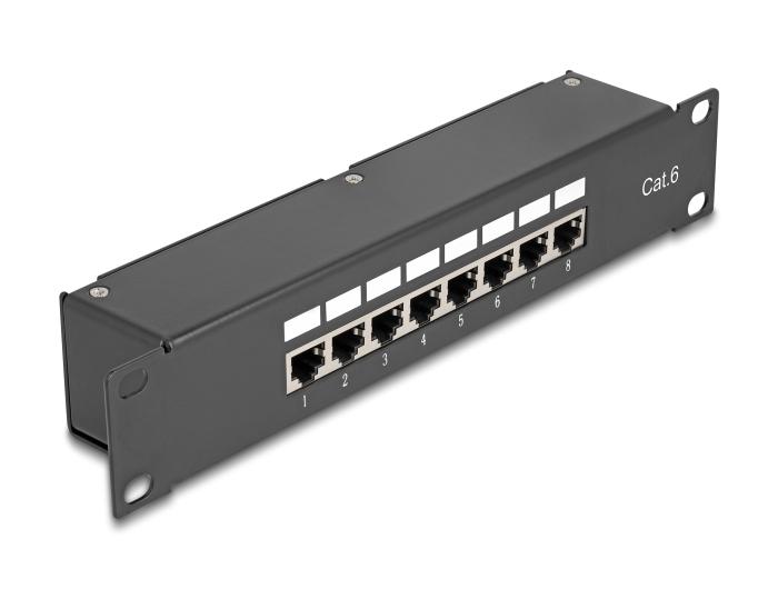 Delock 10″ Patchpanel de connexion 8 ports Cat.6