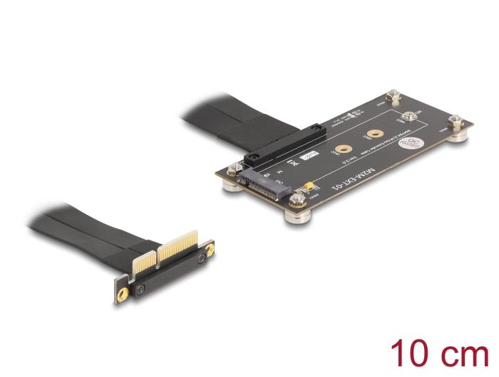 Delock Adaptateur PCIe 3.0 x4 Connecteur 90 coudé vers Connecteur M.2 Key M avec