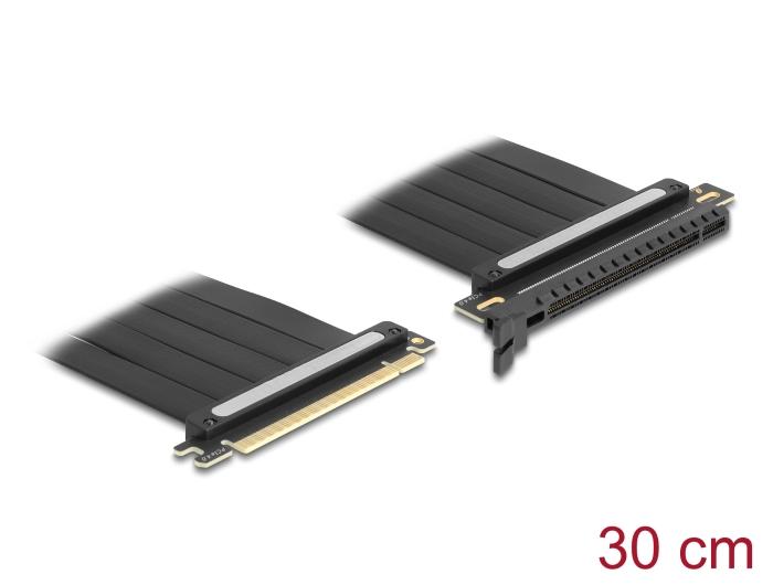 Carte Riser Delock PCI Express 4.0 x16 Connecteur vers emplacement x16 avec câble 30 cm