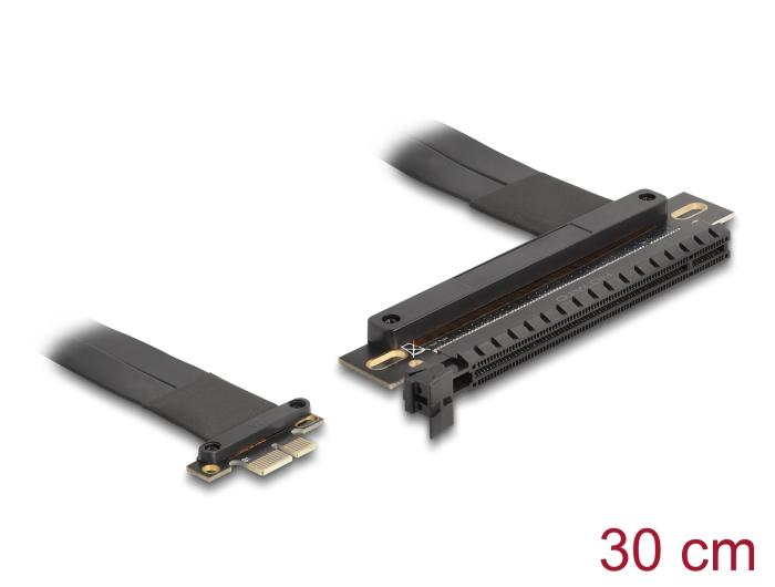 Delock Carte Riser PCI Express 3.0 x1 Connecteur vers slot x16 avec câble 30 cm