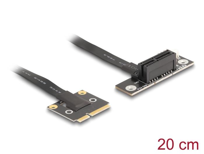 Delock Adapter Mini PCIe Stekker naar PCIe 3.0 x1 Aansluiting 90 gehoekte met
