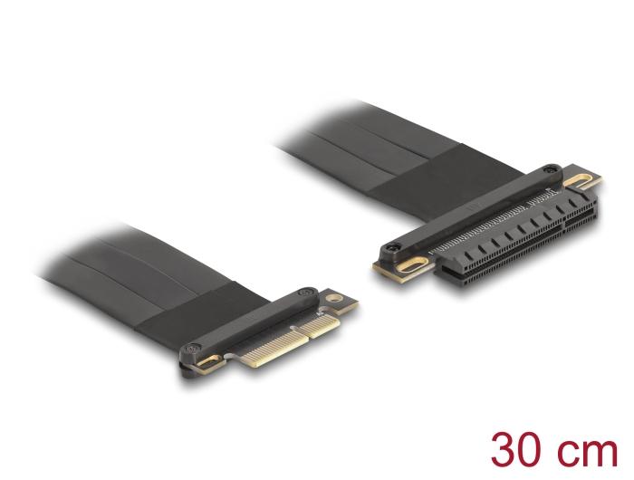 Delock Riserkaart PCI Express 3.0 x4 Stekker naar x8 Slot met Kabel 30 cm