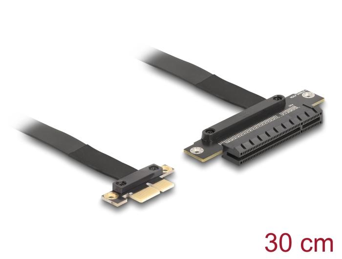 Carte Riser Delock PCI Express 3.0 x1 Connecteur sur slot x8 avec câble 30 cm