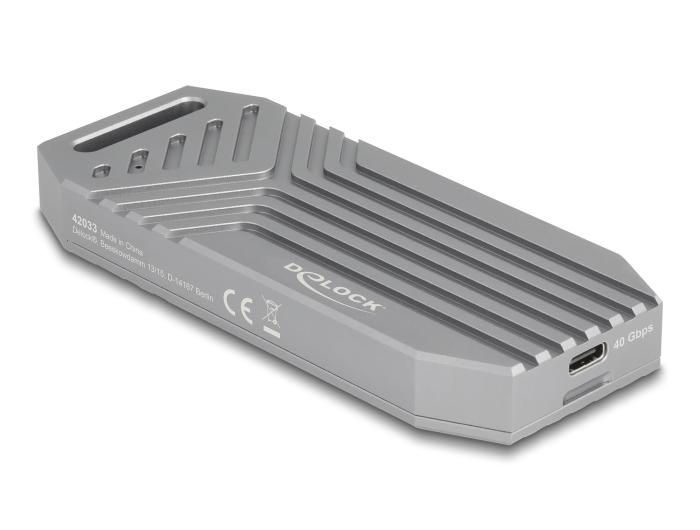 Delock M.2 NVMe SSD boîtier USB 40 Gbps – sans outil