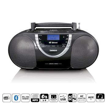 Draagbare DAB+ en FM-radio met CD-cassette en Bluetooth Zwart - Lenco