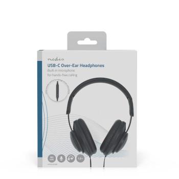Casque filaire circum-auriculaire Longueur du câble : 1,20 m Contrôle du volume - Nedis