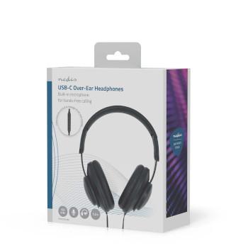 Casque filaire circum-auriculaire Longueur du câble : 1,20 m Contrôle du volume - Nedis