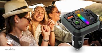 FM-Audiotransmitter voor Auto Gefixeerd Handsfree bellen 1  - Nedis