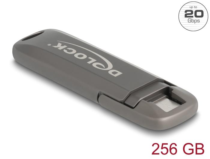 Delock USB 20 Gbps USB-C™ Speicherstick 256 GB, lees snelheid 1980