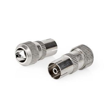 IEC (Coax) Connector Recht Female Vernikkeld 75 Ohm Schroef - Nedis