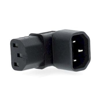 Rallonge IEC-320-C13 IEC-320-C14 90 Anglé Nickelé - Nedis