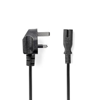 Câble d'alimentation UK UK Mâle IEC-320-C7 2.00 m Oui 2 x 0.75 mm² - Nedis