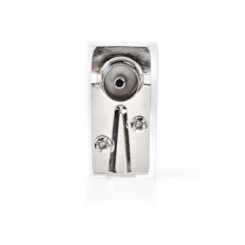 IEC (Coax) Connector Angulaire Femelle Nickelé 75 Ohm À visser - Nedis