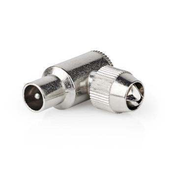 IEC (Coax) Connector 90 Anglé Mâle Nickelé 75 Ohm À visser - Nedis