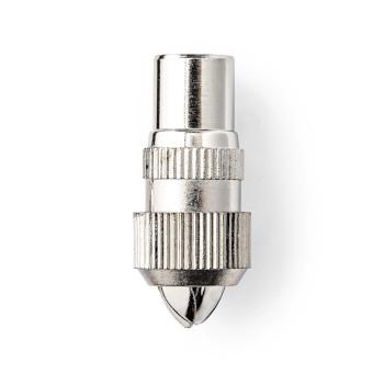 Connecteur IEC (Coax) Droit Femelle Nickelé 75 Ohm À visser - Nedis
