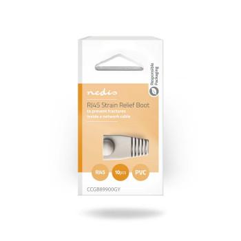 Protection de traction RJ45 PVC Gris Boîte 10 Pièces - Nedis