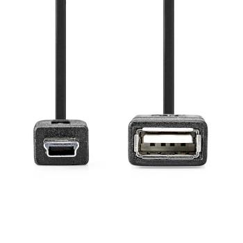 USB-Adapter USB 2.0 Mini 5-Pin Male USB-A Female 480 Mbps OTG - Nedis