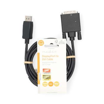 Câble DisplayPort DisplayPort Mâle DVI-D 24+1 broches Mâle 1080p - Nedis