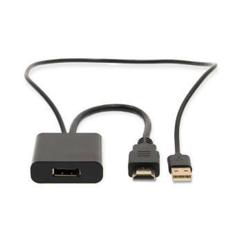 HDMI™-Adapter HDMI™ Connector DisplayPort Male / USB-A Male - Nedis