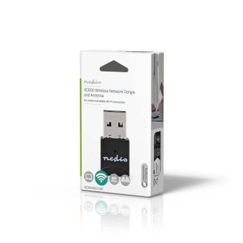 Netwerk-Dongel Wi-Fi AC600 2.4/5 GHz (Dual Band) USB2.0 - Nedis