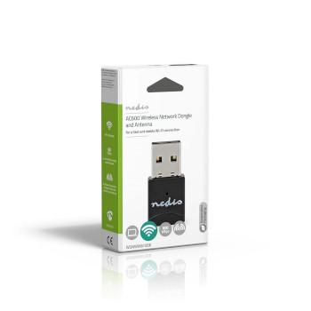 Netwerk-Dongel Wi-Fi AC600 2.4/5 GHz (Dual Band) USB2.0 - Nedis
