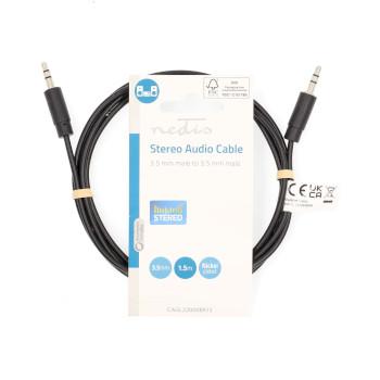 Câble audio stéréo 3,5 mm Male 3,5 mm Male Nickelé 1,50 m Rond - Nedis