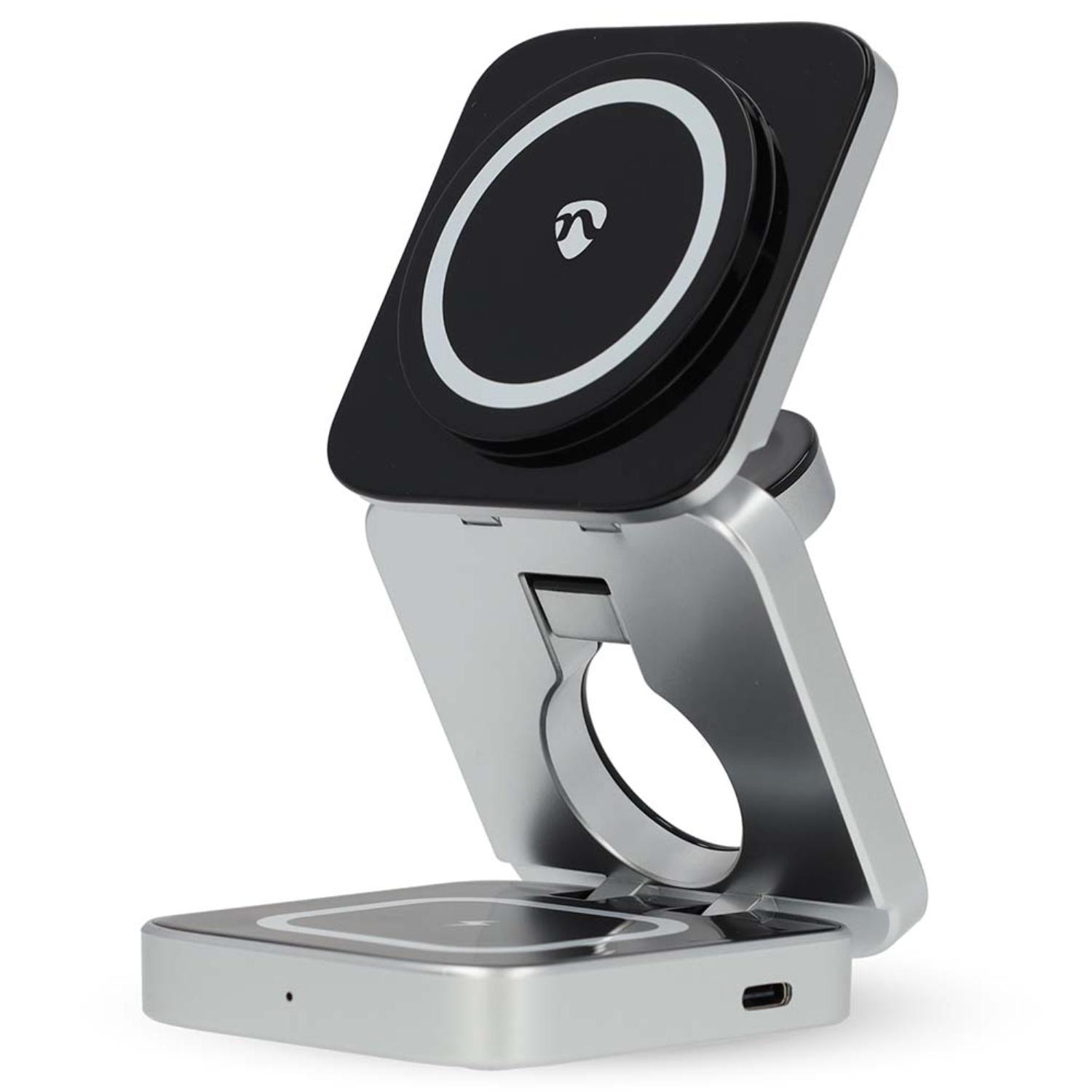 Chargeur sans fil 3-en-1 2,5 / 5 / 15 W Indicateur LED en fonctionnement - Nedis