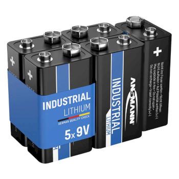 9V industriële lithiumbatterij 5-pak - Ansmann