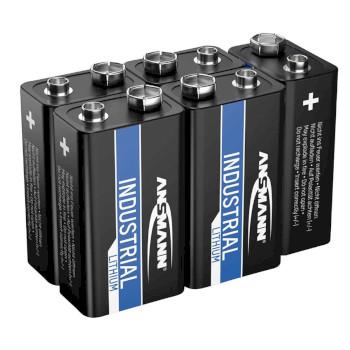 9V industriële lithiumbatterij 5-pak - Ansmann