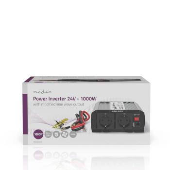 Convertisseur Onde Sinusoïdale Modifiée Tension d'entrée : 24 V DC Appareil - Nedis