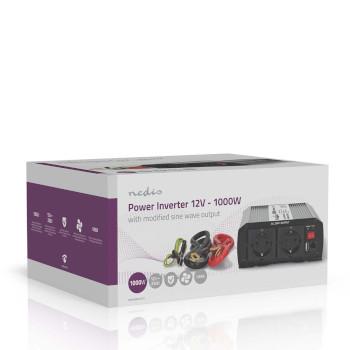 Convertisseur Onde Sinusoïdale Modifiée Tension d'entrée : 12 V DC Appareil - Nedis