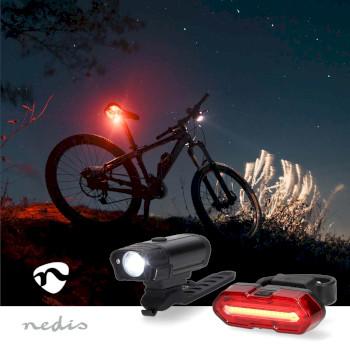 Fietslamp Batterij Gevoed 5 V DC 3 W Incl. batterij(en) - Nedis