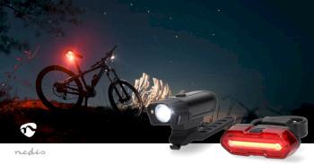 Fietslamp Batterij Gevoed 5 V DC 3 W Incl. batterij(en) - Nedis
