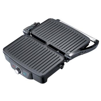 Panini / Grille de contact 1600W Noir / Boîtier supérieur en acier inoxydable - MELISSA