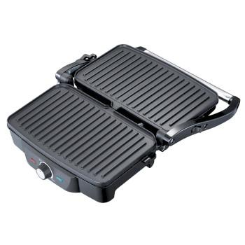 Panini / Grille de contact 1600W Noir / Boîtier supérieur en acier inoxydable - MELISSA